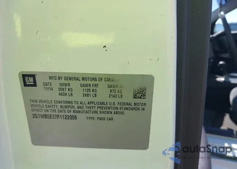 2015 Chevrolet Impala Limited Lt z USA, uszkodzony, nr VIN 2G1WB5E37F1122056